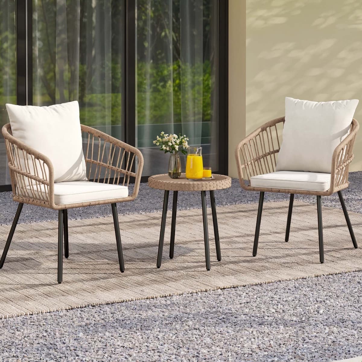 Bàn Ghế Chân Sắt Ngoài Trời – BG03