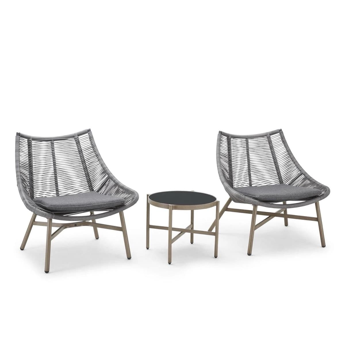 Bàn Ghế Ngoài Trời Khung Sắt Đan Dây – BG10 - ảnh 5