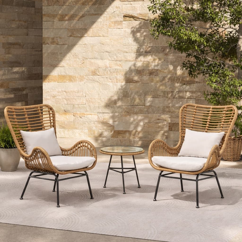 Bàn Ghế Sân Vườn Đan Dây – BG08