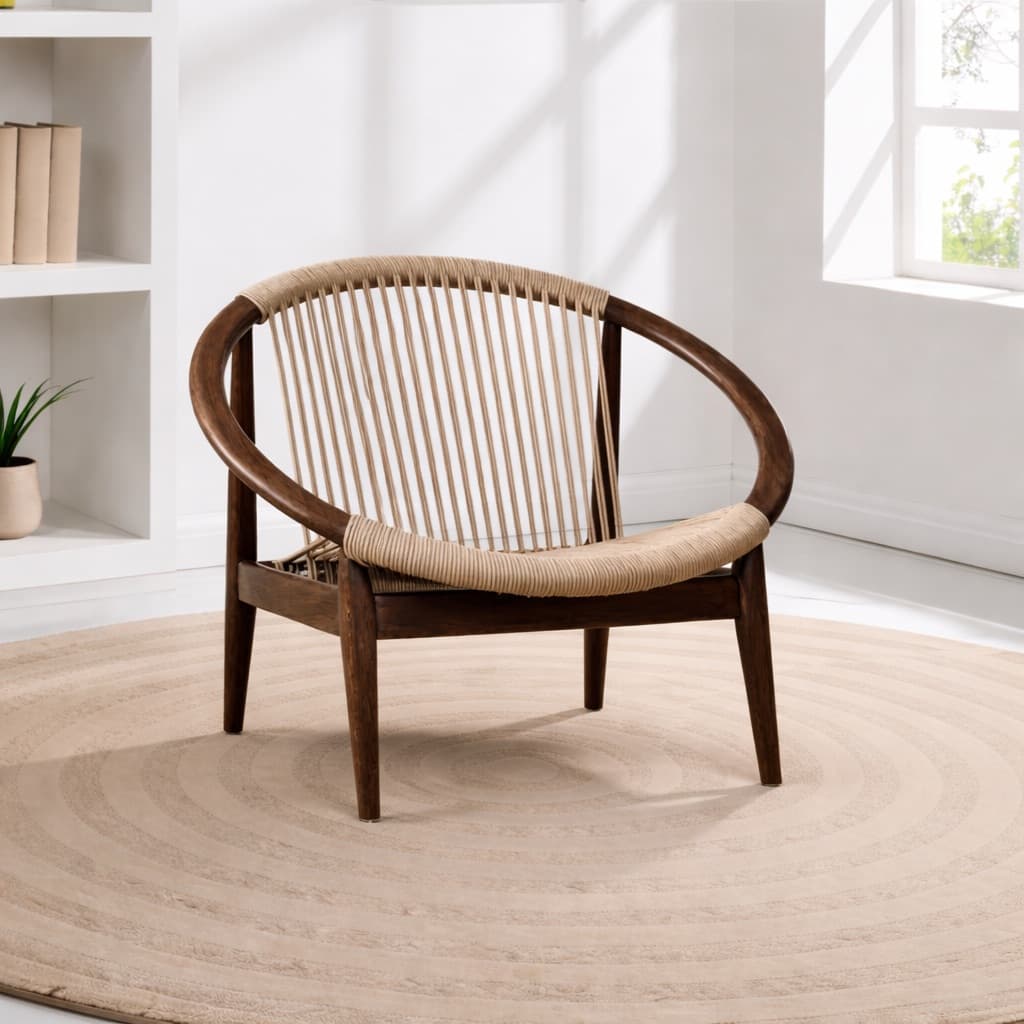 Ghế Cafe Khung Gỗ Tròn GG27