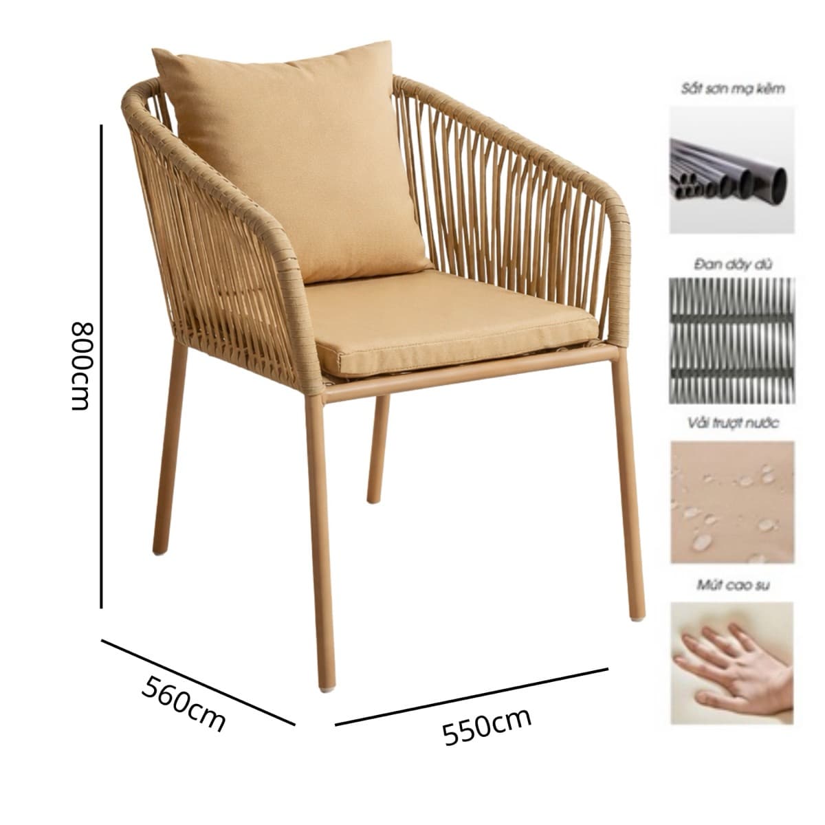 Ghế Cafe Ngoài Trời Bền Đẹp – NT27 - ảnh 8