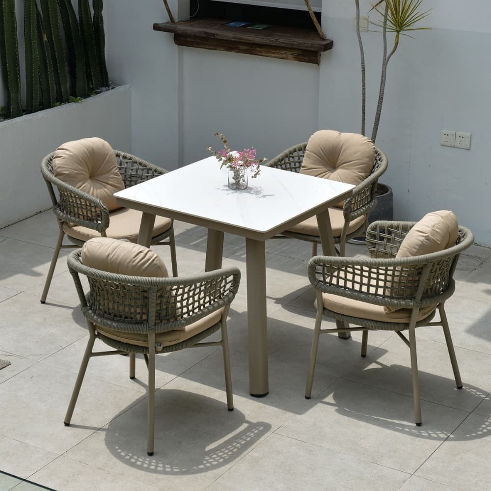 Ghế Cafe Ngoài Trời Đan Dây – NT04 - ảnh 2