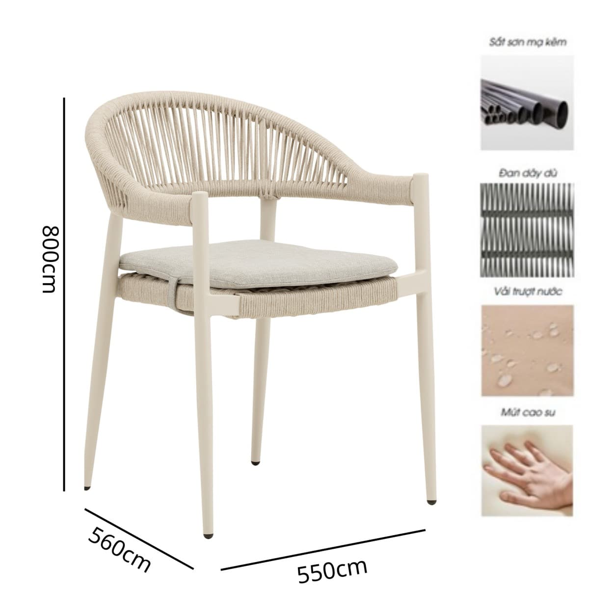 Ghế Cafe Ngoài Trời Giá Tốt – NT06 - ảnh 2