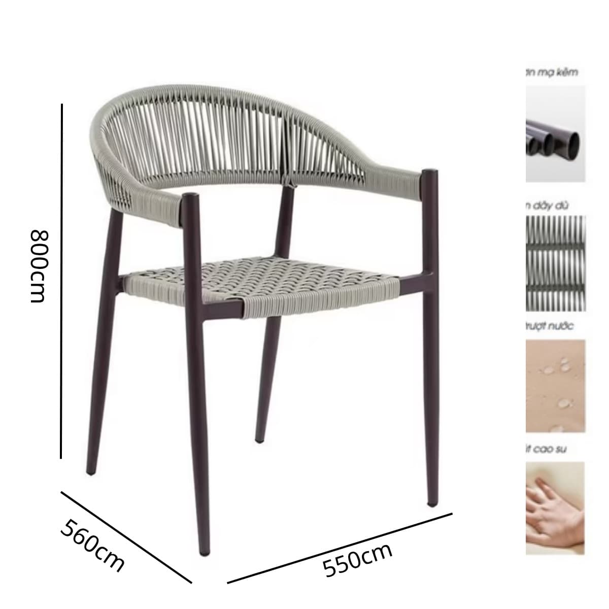 Ghế Cafe Ngoài Trời Khung Sắt – NT25 - ảnh 8