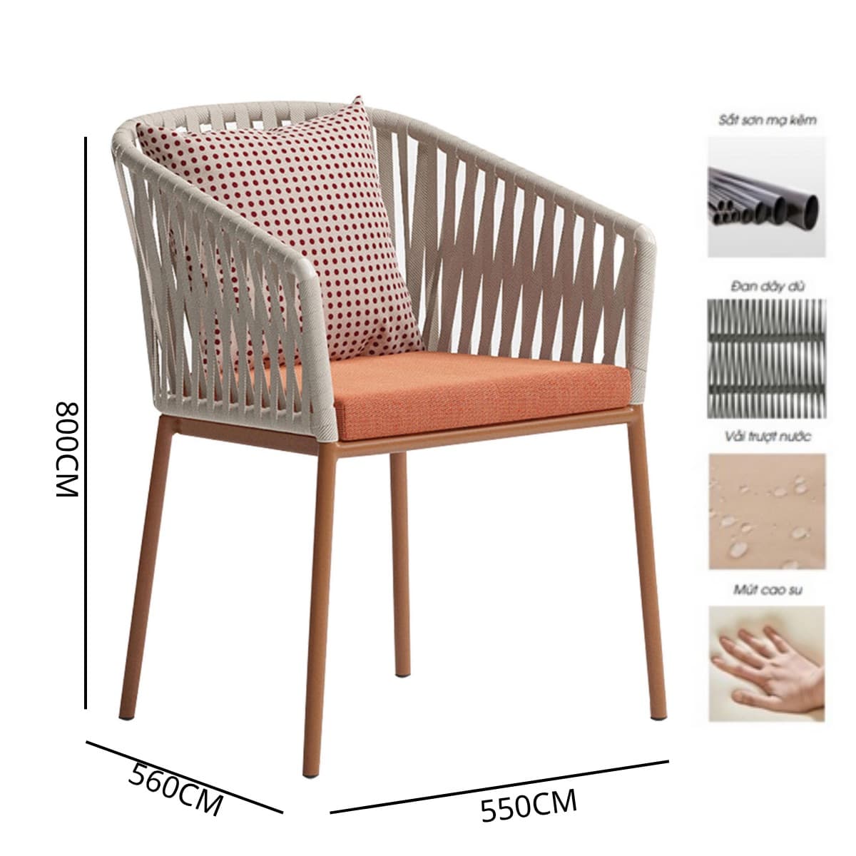 Ghế Cafe Ngoài Trời Sang Trọng – NT20 - ảnh 7