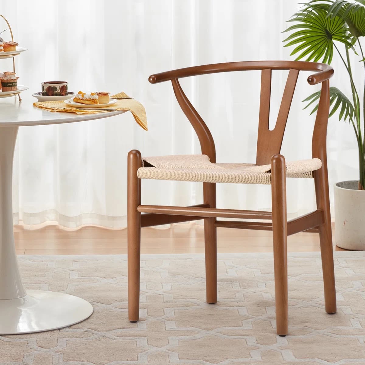 Ghế Gỗ Đan Dây Tựa Lưng Bo Cong – GAG16 - ảnh 2