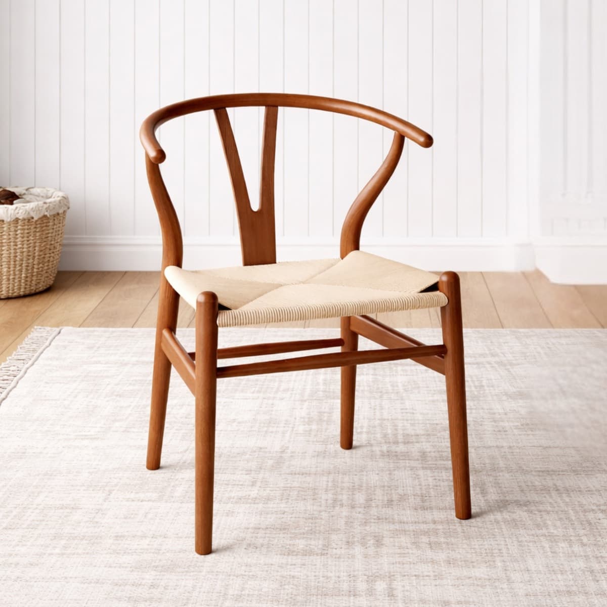 Ghế Gỗ Đan Dây Tựa Lưng Bo Cong – GAG16