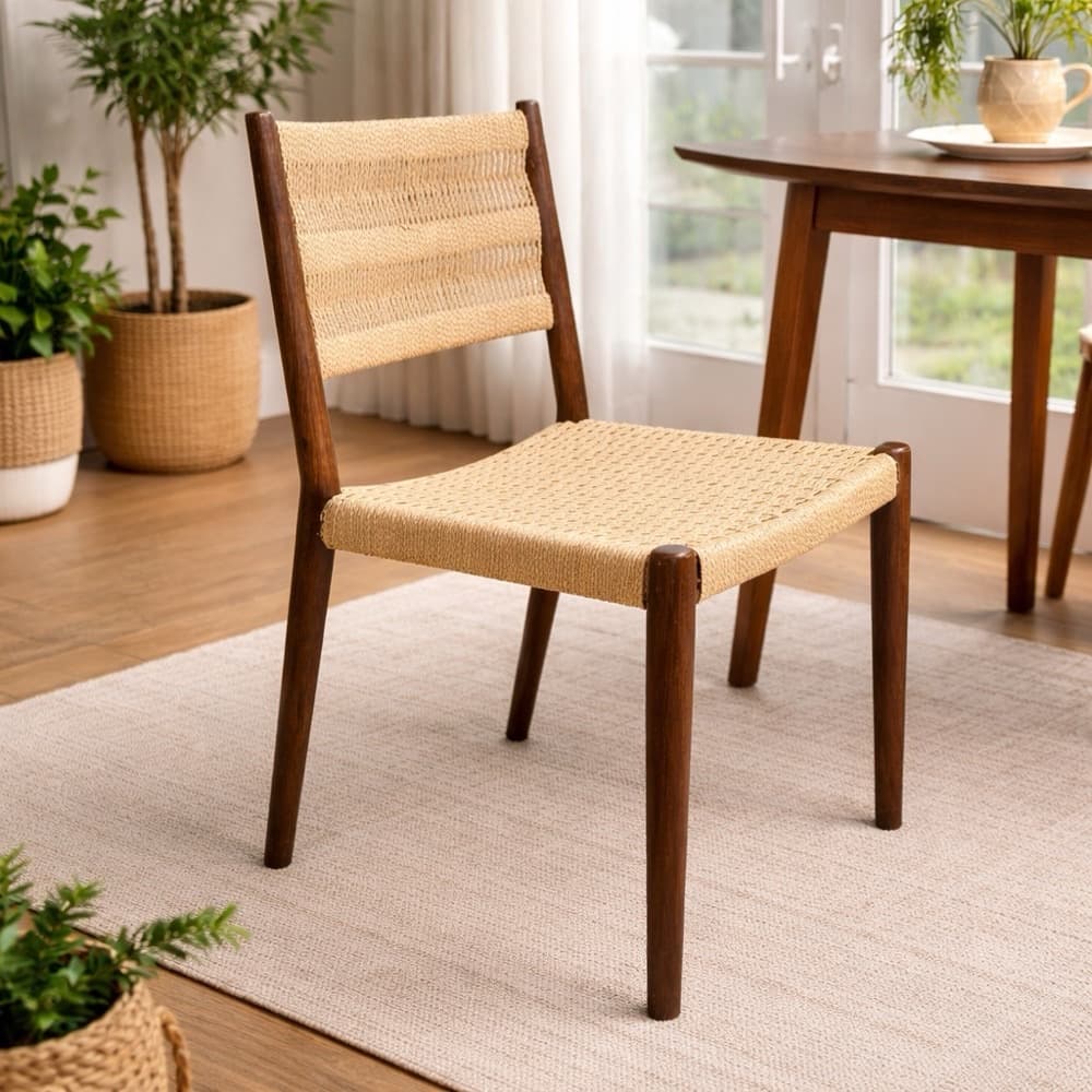 Ghế Gỗ Đan Dây Tựa Lưng – GAG15