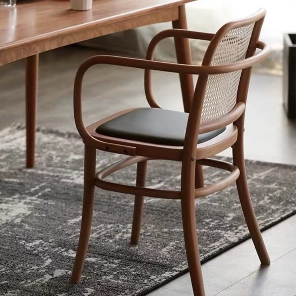 Ghế Gỗ Đan Mây Tay Vịn Hiện Đại – GAG19 - ảnh 2