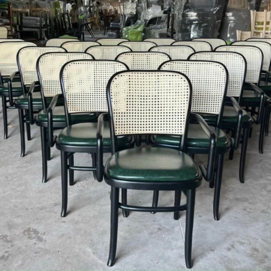 Ghế Gỗ Đan Mây Tay Vịn Hiện Đại – GAG19 - ảnh 4