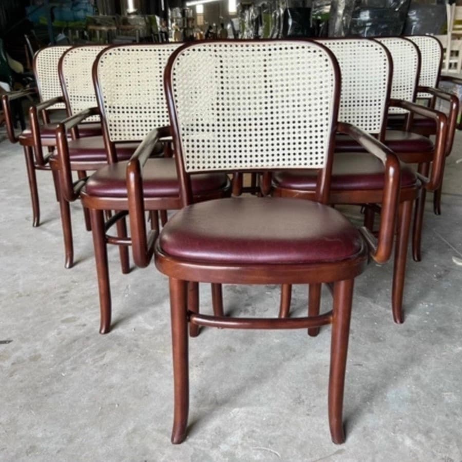 Ghế Gỗ Đan Mây Tay Vịn Hiện Đại – GAG19 - ảnh 5