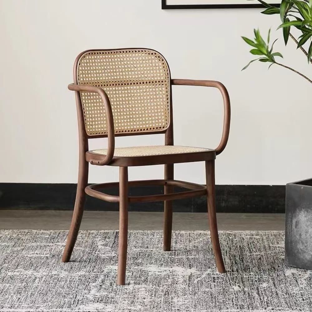 Ghế Gỗ Đan Mây Tay Vịn Hiện Đại – GAG19