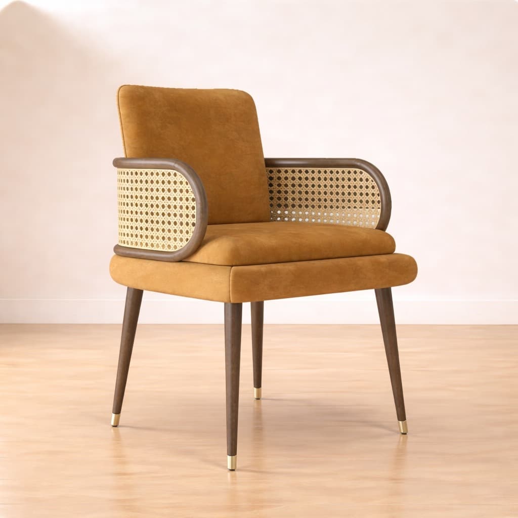 Ghế Gỗ Đan Mây Tựa Lưng Cao GG23