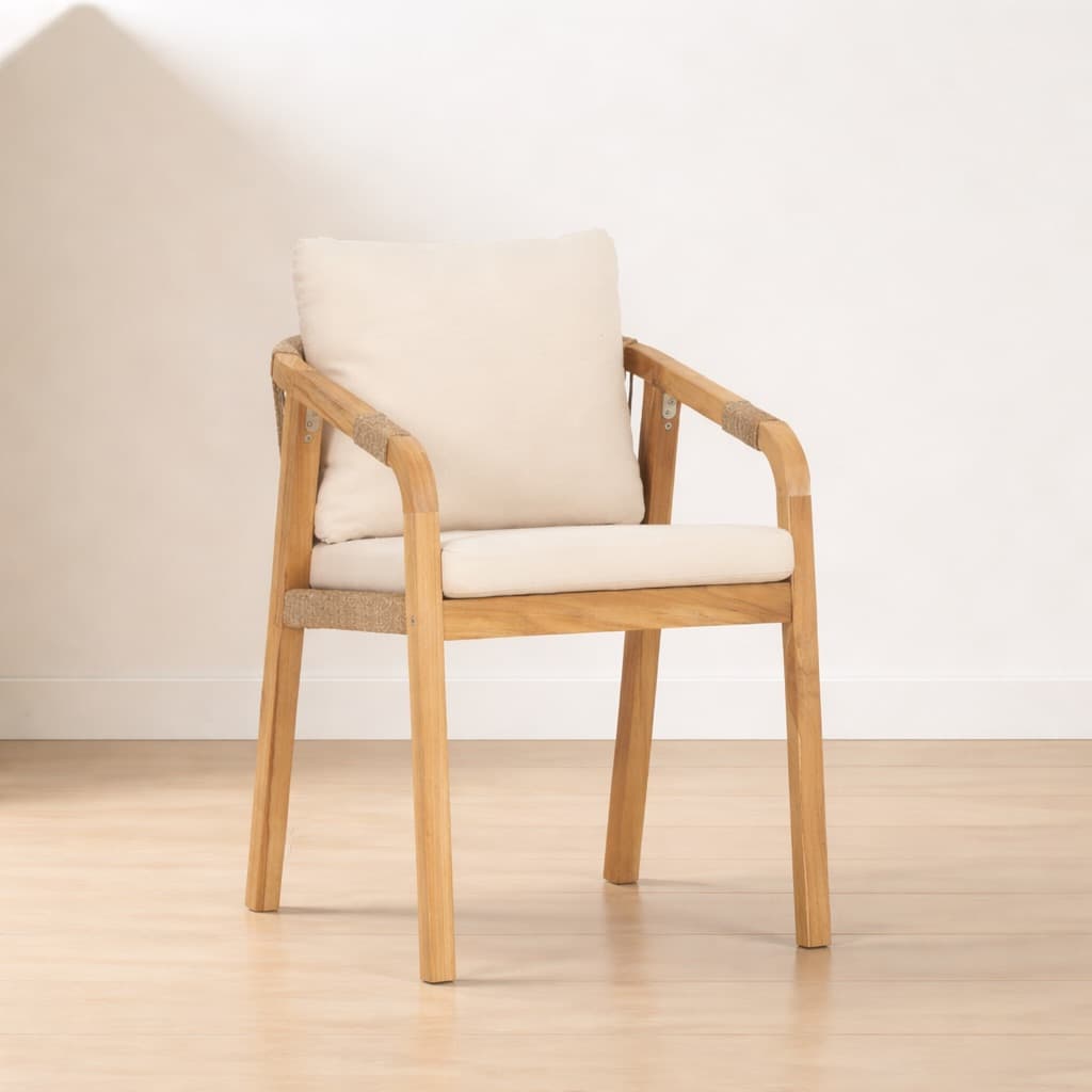 Ghế Gỗ Tự Nhiên Đan Dây GG04