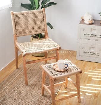 Ghế Gỗ Tựa Lưng Đan Dây - GAG13 - ảnh 4