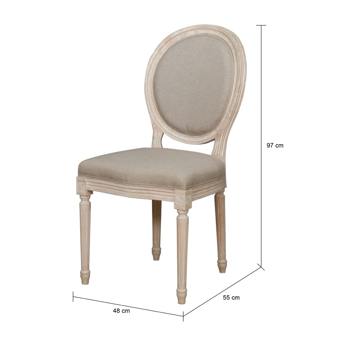 Ghế Louis Không Tay Mặt Nệm GF19 - ảnh 2