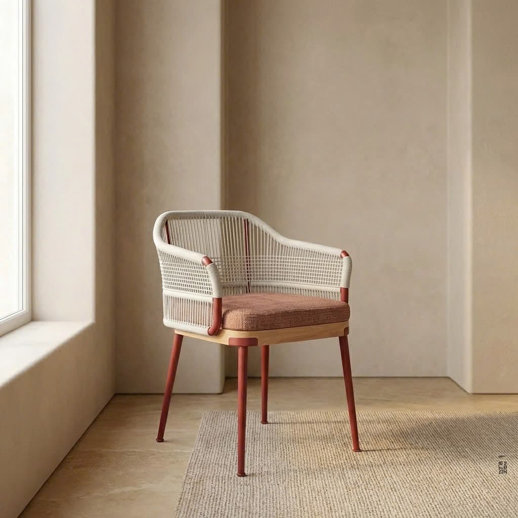 Ghế Ngoài Trời Chân Sắt Đan Dây – NT14 - ảnh 5