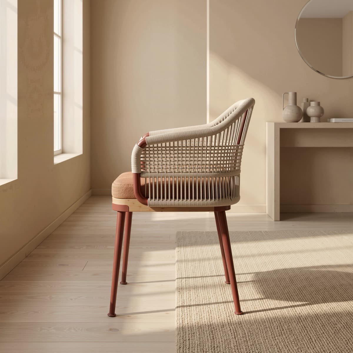 Ghế Ngoài Trời Chân Sắt Đan Dây – NT14 - ảnh 6