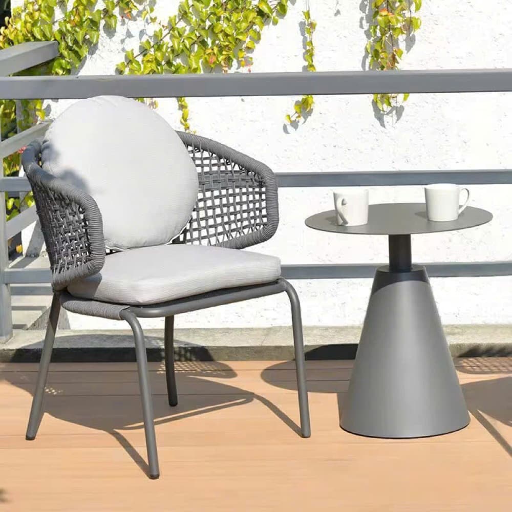 Ghế Ngoài Trời Tựa Lưng Đan Dây – NT15 - ảnh 4