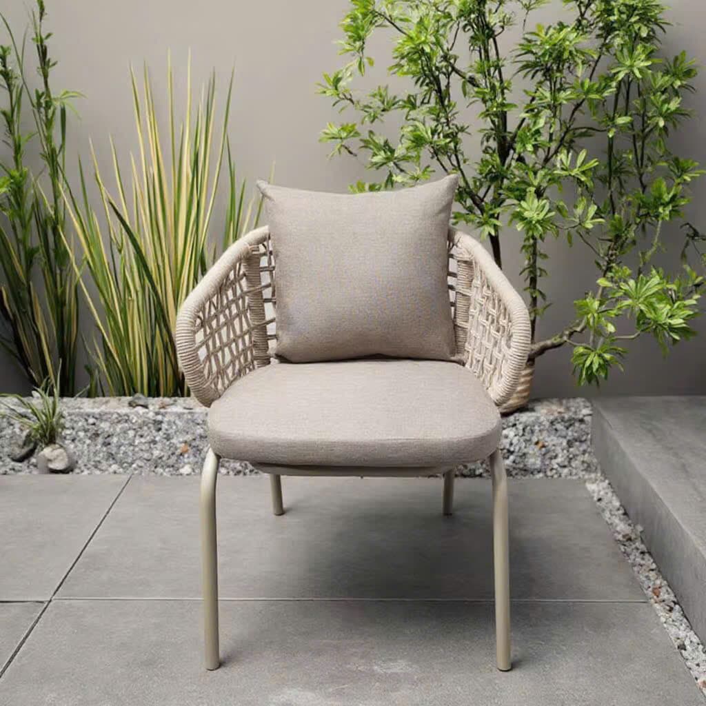 Ghế Ngoài Trời Tựa Lưng Đan Dây – NT15 - ảnh 6