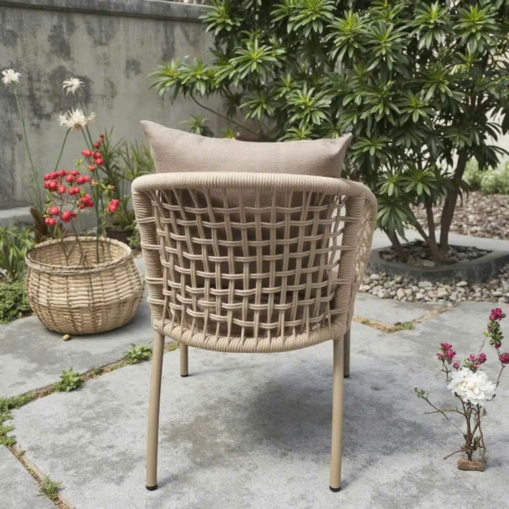 Ghế Ngoài Trời Tựa Lưng Đan Dây – NT15 - ảnh 7