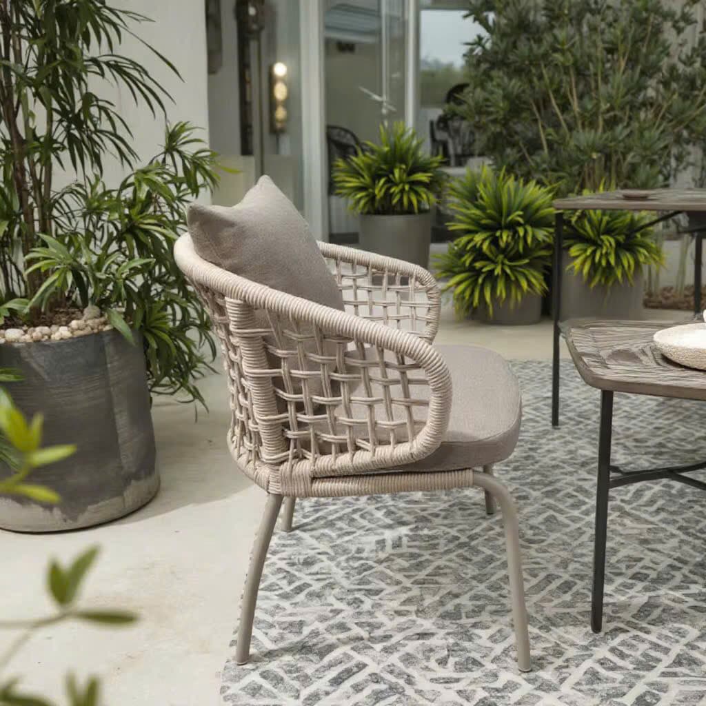 Ghế Ngoài Trời Tựa Lưng Đan Dây – NT15 - ảnh 8