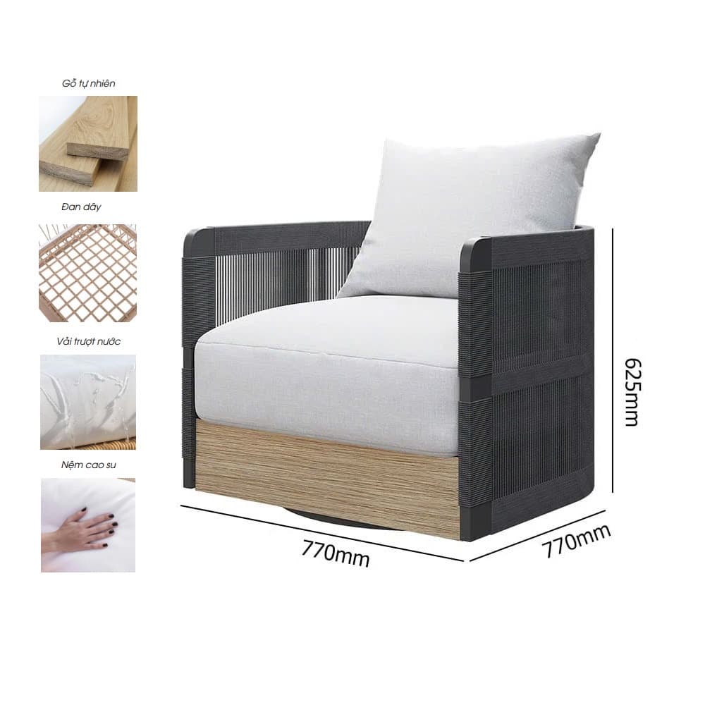 Ghế Sofa Ngoài Trời Cao Cấp – SF08 - ảnh 13