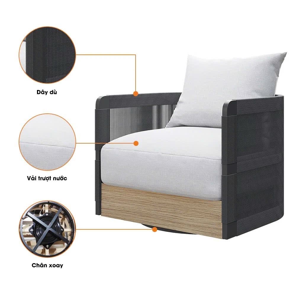 Ghế Sofa Ngoài Trời Cao Cấp – SF08 - ảnh 8