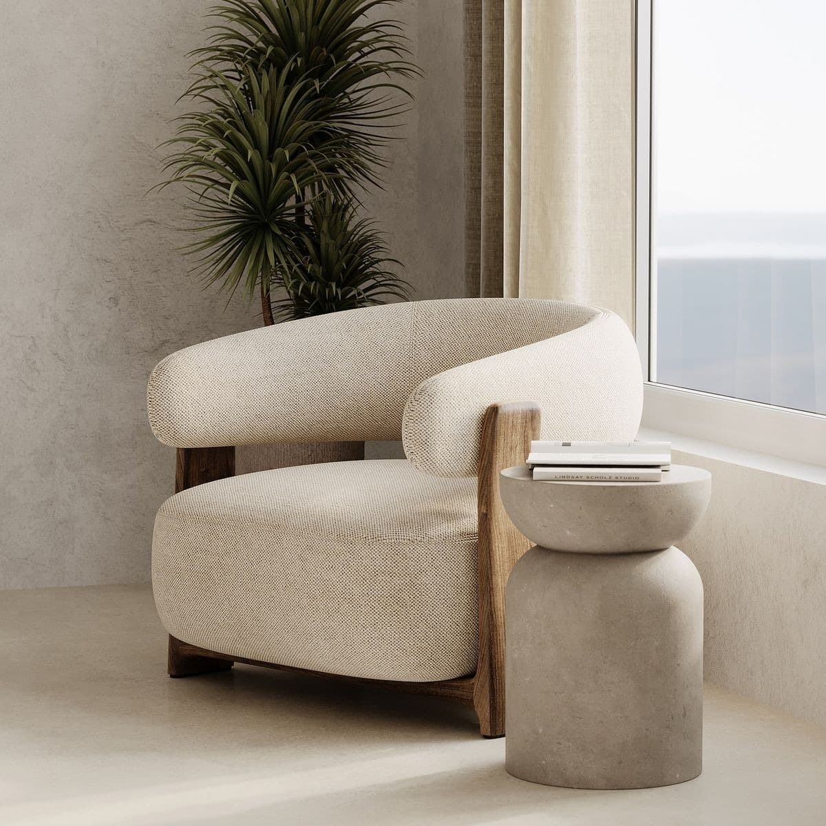 Sofa Đơn Khung Gỗ Tự Nhiên GS11 - ảnh 2